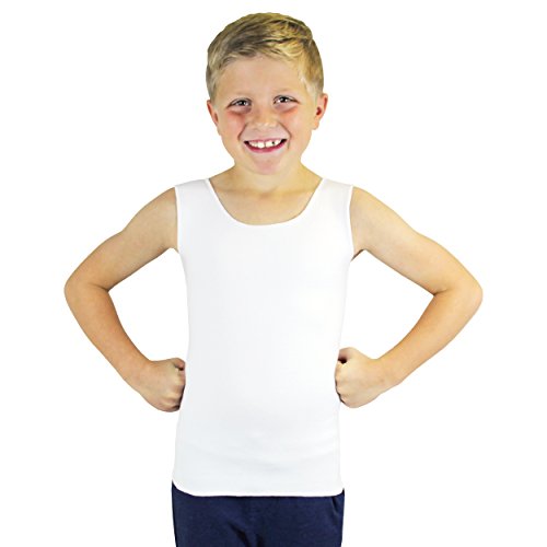 Product Cover SmartKnitKIDS Compresso-T Deep Pressure Sensory Compression Undershirt (White, Medium)