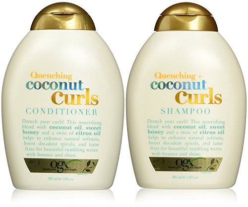 Product Cover Organix Quenching Plus Coconut Curls Bundle, Shampoo & Conditioner, 13 Ounce Each