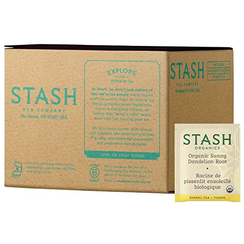 Product Cover Stash Tea Organic Sunny Dandelion Root 100 Count Tea Bags (packaging may vary) Individual Herbal Tea Bags for Use in Teapots Mugs or Cups, Brew Hot Tea or Iced Tea