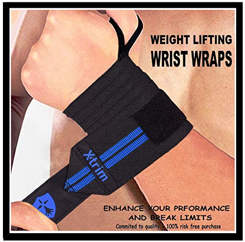Product Cover Xtrim Dura Fit - Wrist Support- Stability - Pack Of 2 Wraps, Black Color.