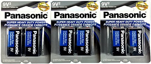 Product Cover 6Pc Size 9V Panasonic Batteries Super Heavy Duty Power Zinc Carbon
