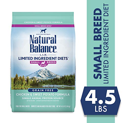 Product Cover Natural Balance Small Breed Bites Limited Ingredient Diets Chicken & Sweet Potato Formula Dry Dog Food, 4.5 lb string
