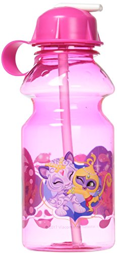 Product Cover Zak Designs Shimmer Shine 14oz Kids Water Bottle with Straw - BPA Free with Easy Clean Design, Shimmer-Shine
