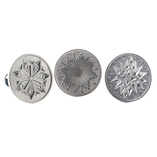Product Cover Nordic Ware 01270 Starry Night Cast Cookie Stamps, 3-inch rounds, Silver