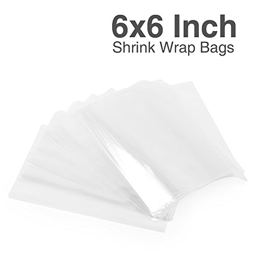 Product Cover Metronic 6x6 500pack Shrink Wrap Bags for Soaps, Candles, Jars and Small Gifts,Clear Heat Shrink Wrap/Shrink Film Wrap