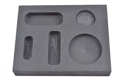 Product Cover OTOOLWORLD Graphite Casting Ingot Mold Metal Refining Scrap Bar Coin Combo 1/4 1/2 1 oz