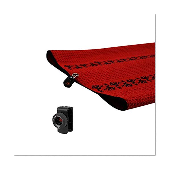 Product Cover Frogger Golf Microfiber Waffle TRAX Towel with Bag Latch-It, Red/Black, 20