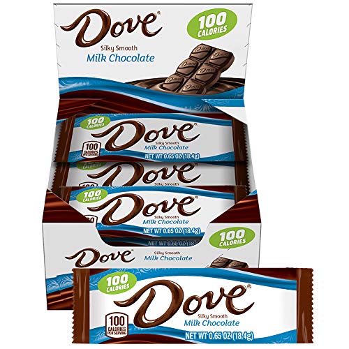 Product Cover Dove 100 Calories Milk Chocolate Candy Bar 0.65-Ounce Bar 18-Count Box