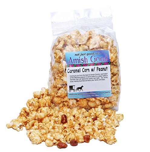 Product Cover Amish Good Premium Caramel Popcorn with Peanuts Real Butter and Coconut Oil in 12 oz Bag