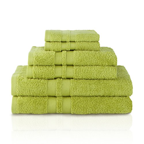 Product Cover Superior Egyptian Cotton Towels, Washcloths, Hand, Bath, Celery, 6 Piece