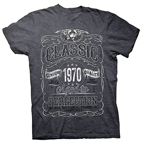 Product Cover 50th Birthday Gift Shirt - Classic 1970 Aged to Perfection - Dk. Heather-002-Lg