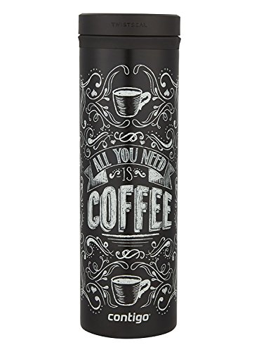 Product Cover Contigo TWISTSEAL Eclipse Vacuum-Insulated Stainless Steel Travel Mug, 20 oz., All You Need Is Coffee