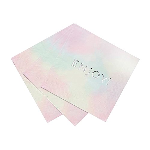 Product Cover Talking Tables Iridescent Party Supplies | Pastel Napkins | Iridescent Napkins | Great For Baby Shower, Bridal Shower, Kids Party, Pastel Christmas And Birthday Decorations