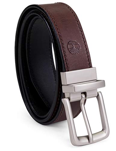 Product Cover Timberland Men's Classic Leather Belt Reversible From Brown To Black