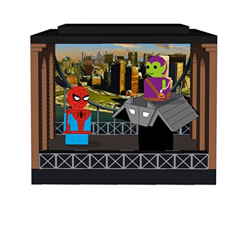 Product Cover Bif Bang Pow! Spider-Man & Green Goblin Pin Mate Wooden Figures with Glider & Stackable Diorama - Convention Exclusive Action Figure