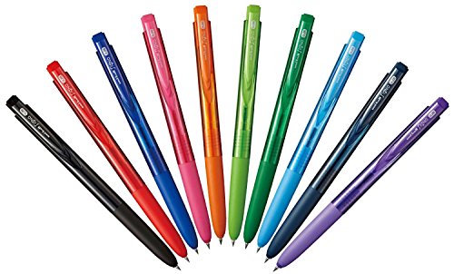 Product Cover Uni-ball Signo RT1 Retractable Gel Ink Pen, Ultra Micro Point 0.28mm, Rubber Grip, UMN-155-28, 10 Color Value Set