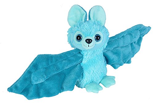 Product Cover Wild Republic Huggers Blue Bat Plush, Slap Bracelet, Stuffed Animal, Kids Toys, 8 inches
