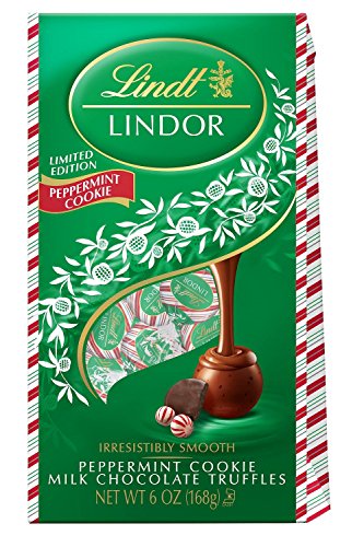 Product Cover Lindt Lindor Christmas Limited Edition Peppermint Cookie Milk Chocolate Truffles 6 oz