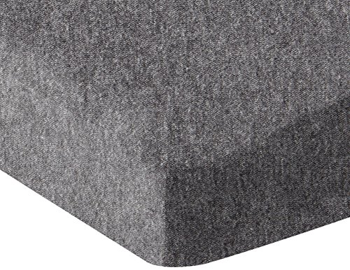 Product Cover AmazonBasics Heather Jersey Fitted Crib Sheet Bedding, Dark Grey