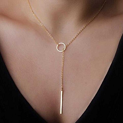 Product Cover Unicra Fashion Choker Necklace Dainty Bar Pendant Chain Necklace Jewelry for Women and Girls- Accessories for Party and Evening
