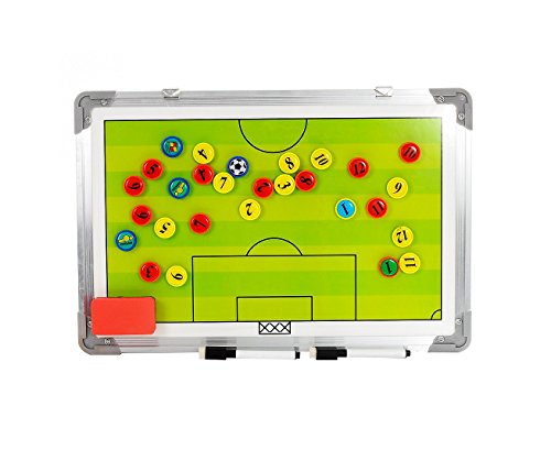 Product Cover Firelong Football Soccer Magnetic Coaching Board Waterproof Aluminum Tactic Strategy Board Clipboard with Hanging Hook and Erasable Marker Pen