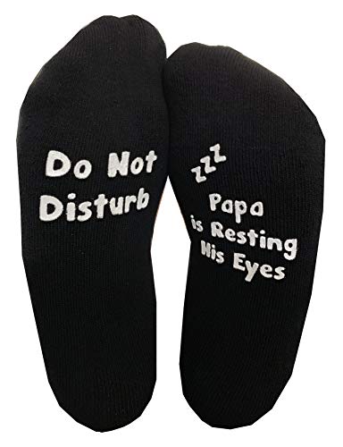 Product Cover Do Not Disturb Papa is Resting His Eyes Novelty Socks Non Slip Father's Day