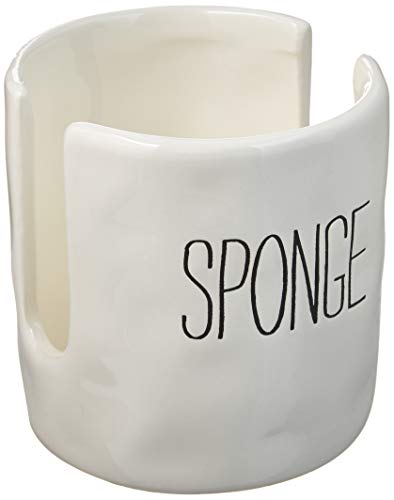 Product Cover Mud Pie Kitchen Dish Sponge Holder Caddy, Off White