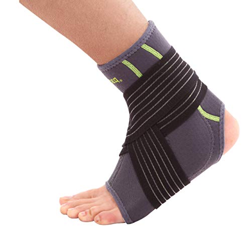 Product Cover SENTEQ Ankle Brace with Gel - Breathable Neoprene Sleeve Provides Support, Compression and Pain Relief. Medical Grade and FDA Approved for Sprains, Strains,