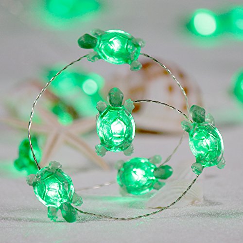 Product Cover Impress Life Turtle String Lights, Summer Decorative LED Silver Wire 10 ft 40 LEDs with Remote for Indoor, Covered Outdoor Beach Party Decorations, Tent Wedding Holiday, Birthday Gift, Bedroom