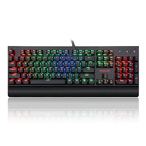 Product Cover Redragon K557 RGB Backlit Waterproof Mechanical Gaming Keyboard with Blue Switches, Anti-ghosting 104 Keys