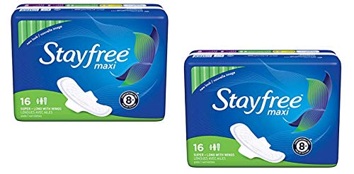 Product Cover Stayfree Maxi Bundle, Super Long with Wings, 16 pads each (2 items)