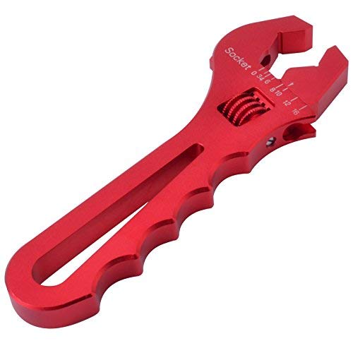 Product Cover EVIL ENERGY AN Hose Fitting Adjustable Wrench Spanner Lightweight Aluminum 3AN-16AN Red