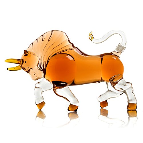 Product Cover The Wine Savant Charging Bull Liquor Decanter Made For Bourbon, Whiskey, Scotch, Rum, or Tequila 1000ml (Bull)
