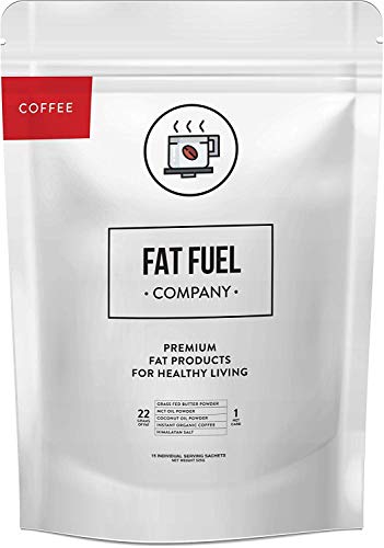 Product Cover Instant Ketosis Coffee Organic | With Grass Fed Butter, MCT Oil, Coconut Oil Powder & Himalayan Salt | Brain & Energy Booster | Ready-Mix Powder for Ketosis | 15 Individual Packets