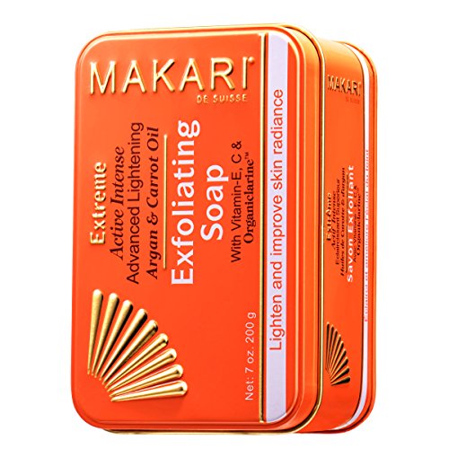 Product Cover Makari Extreme Carrot & Argan Oil Bar Soap 7oz. - Anti-Aging Soap Exfoliates & Lightens Skin with Organiclarine - Whitening Treatment for Dark Spots, Acne Scars, Sun Patches & Hyperpigmentation