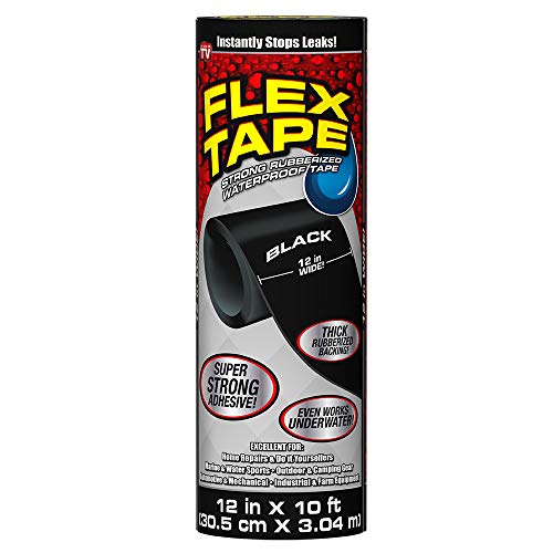 Product Cover Flex Tape Rubberized Waterproof Tape, 12 Inch x 10 Feet, Black