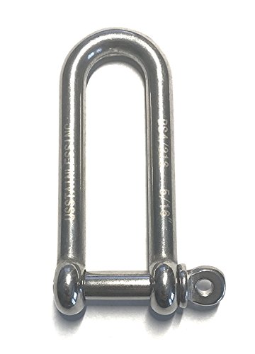 Product Cover Stainless Steel 316 Long D Shackle 5/16