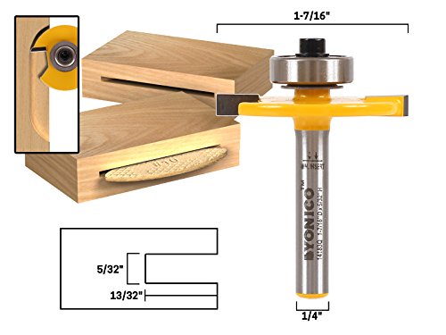 Product Cover Yonico 14183q #10 Biscuit Joint Slot Cutter Router Bit 1/4-Inch Shank