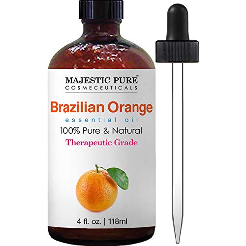 Product Cover Majestic Pure Brazilian Orange Essential Oil, 100% Pure and Natural with Therapeutic Grade, Premium Quality Brazilian Orange Oil, 4 fl. oz