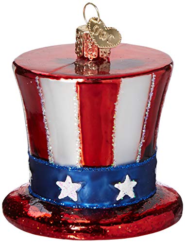 Product Cover Old World Christmas Glass Blown Ornament Uncle Sam's Hat (36206)
