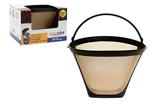 Product Cover GOLDTONE Reusable #4 Cone Coffee Filter for MOCCAMASTER Coffee Makers and Brewers, BPA-Free, (1 Pack)
