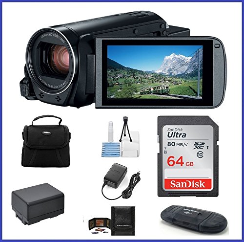 Product Cover Canon VIXIA HF R800 Full HD Camcorder Bundle, includes: 64GB SDXC Memory Card, Card Reader, Spare Battery and more...