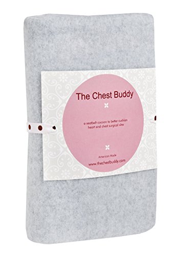 Product Cover The Breast & Chest Buddy - Seatbelt Cushion for Open Heart Surgery and Chest Reconstruction Sites - Solid Gray