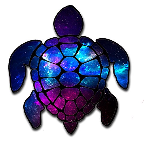 Product Cover itsaskin1 Sea Turtle Galaxy Outer Space Moon Stars Space Gasses Turtle Sticker Decal for Car (Made in the U.S.A.)