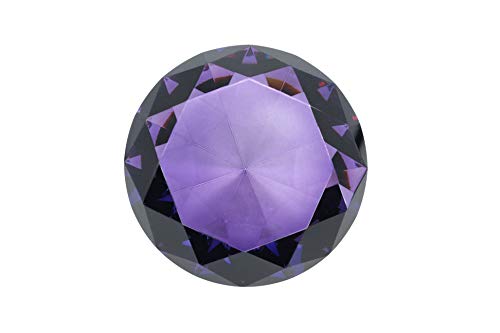 Product Cover 100mm (3.93 inch) Dark Amethyst Diamond Shaped Crystal Jewel Paperweight by Tripact