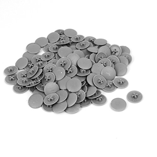 Product Cover uxcell 6mm Phillips 17mm Head Dia Screw Plastic Cap Cover Gray 100PCS