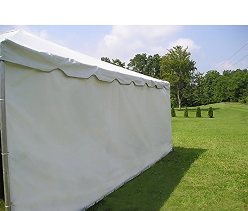 Product Cover Moose Supply 8-Foot 20-Foot Tent Size Solid PE Material Sidewall Wedding, Event Party Tents Clips Grommets (Single Side Wall Only Not Complete Tent)