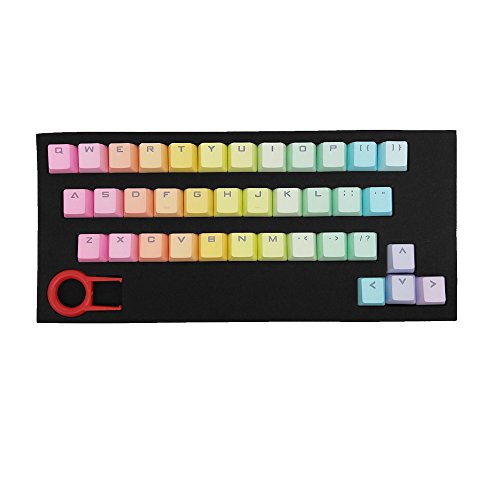 Product Cover Cmany ATTAV 37 Keys PBT Keycaps Double-shot Backlit Keycaps Set for Mechanical Keyboard (Rainbow Gradient)
