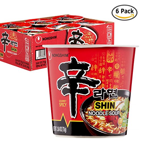 Product Cover Nongshim Shin Spicy Ramen Instant Gourmet Cup Noodle 2.64 Ounce (Pack of 6)