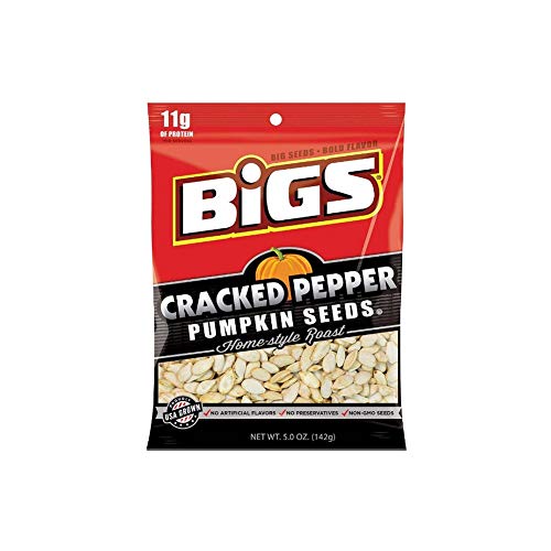 Product Cover BIGS Cracked Pepper Pumpkin Seeds, 5-ounce Bags (Pack of 3)